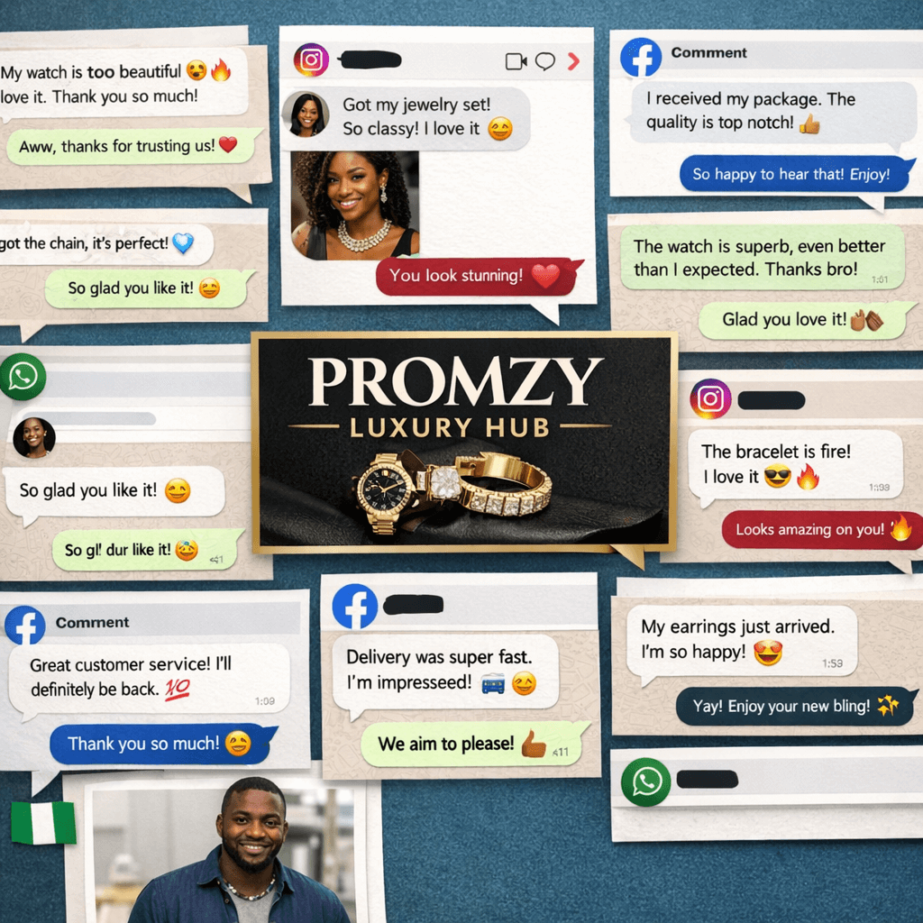 Customer review screenshots for Promzys Luxury Hub